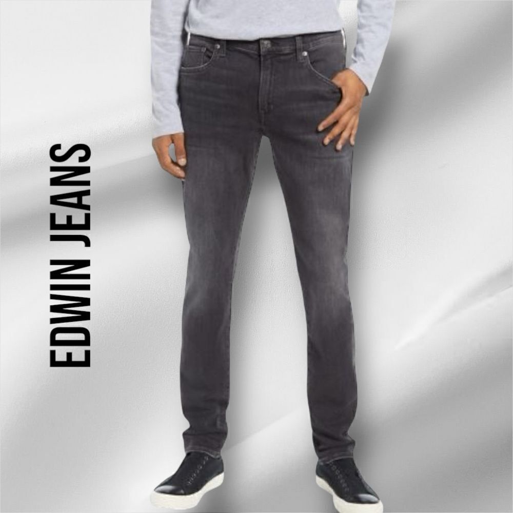 EDWIN Men’s LIAN Skinny Fit Jeans in the Size 31X32” in Coal Color